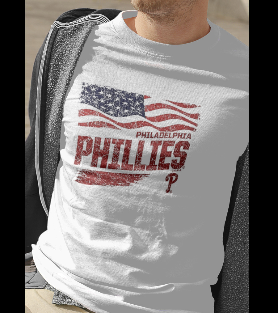 Philadelphia Phillies Waving American Flag 2026 MLB All Star Game T-Shirt