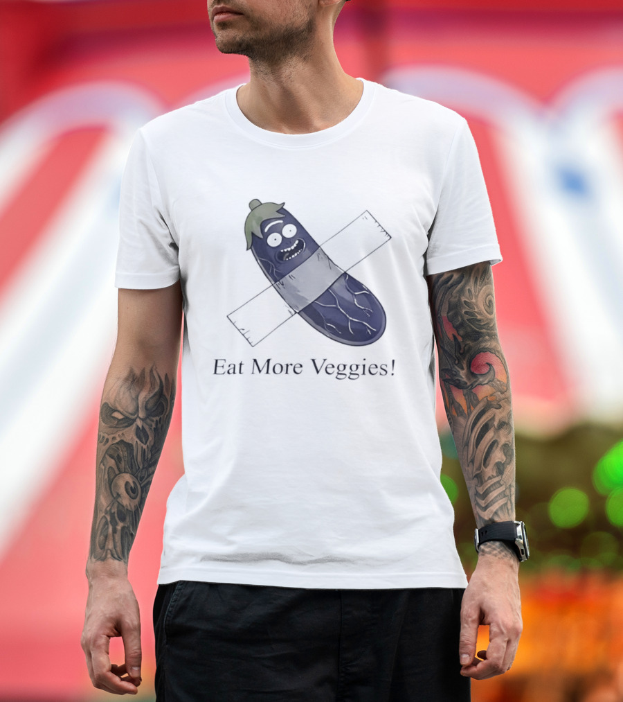 Rick Sanchez Eat More Veggies Tape Pickle T-Shirt