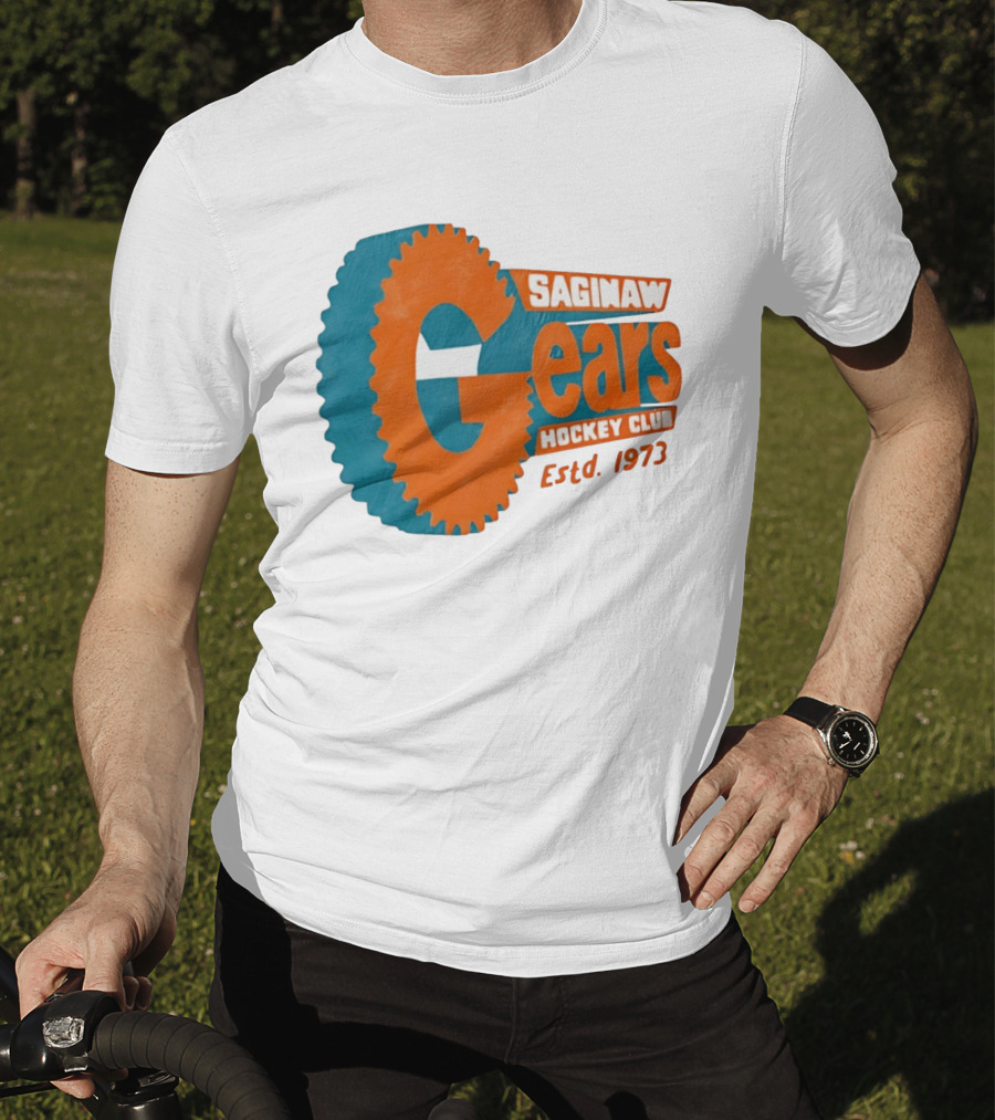 Saginaw Gears Hockey Club Estd 1973 Retro Team T-Shirt