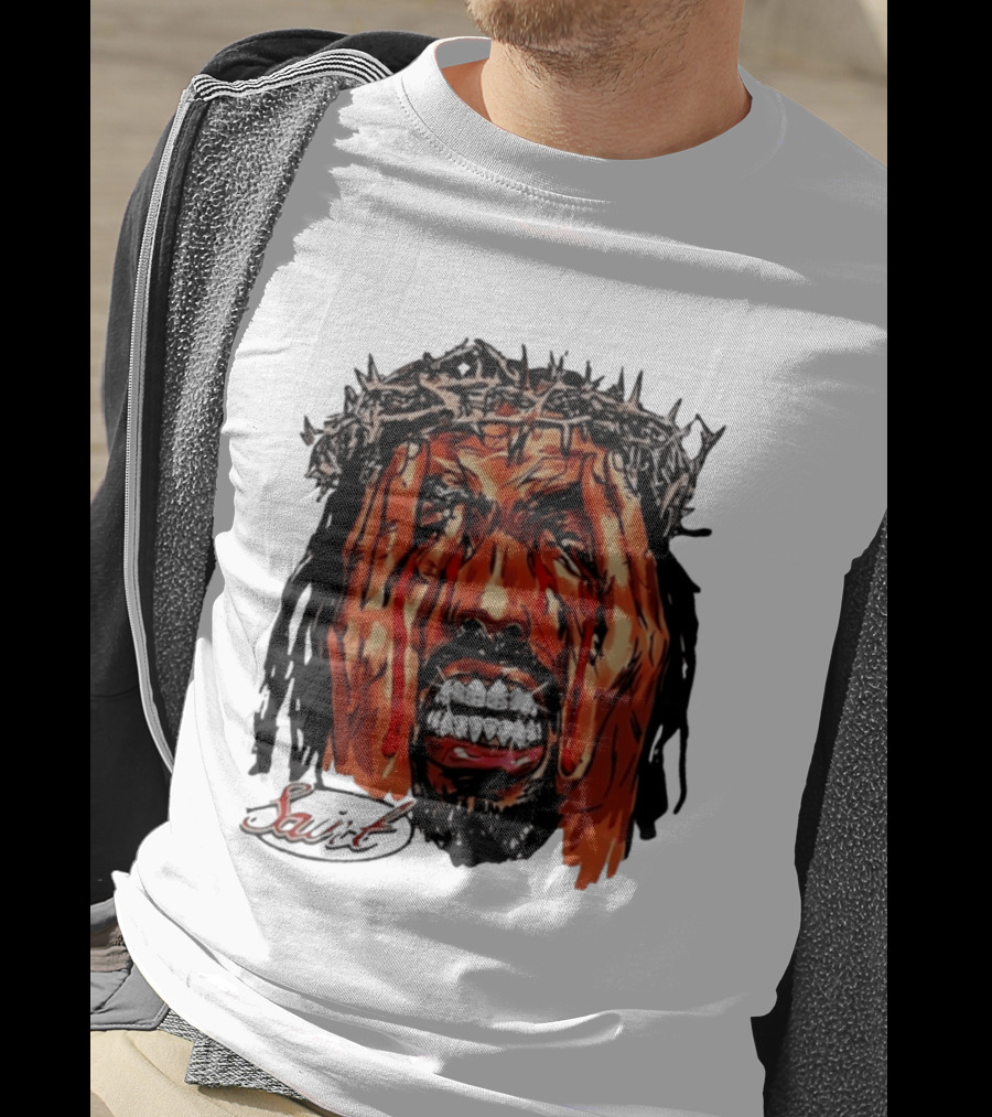 Saint Jesus Crown Of Thorns Diamond Grillz T-Shirt