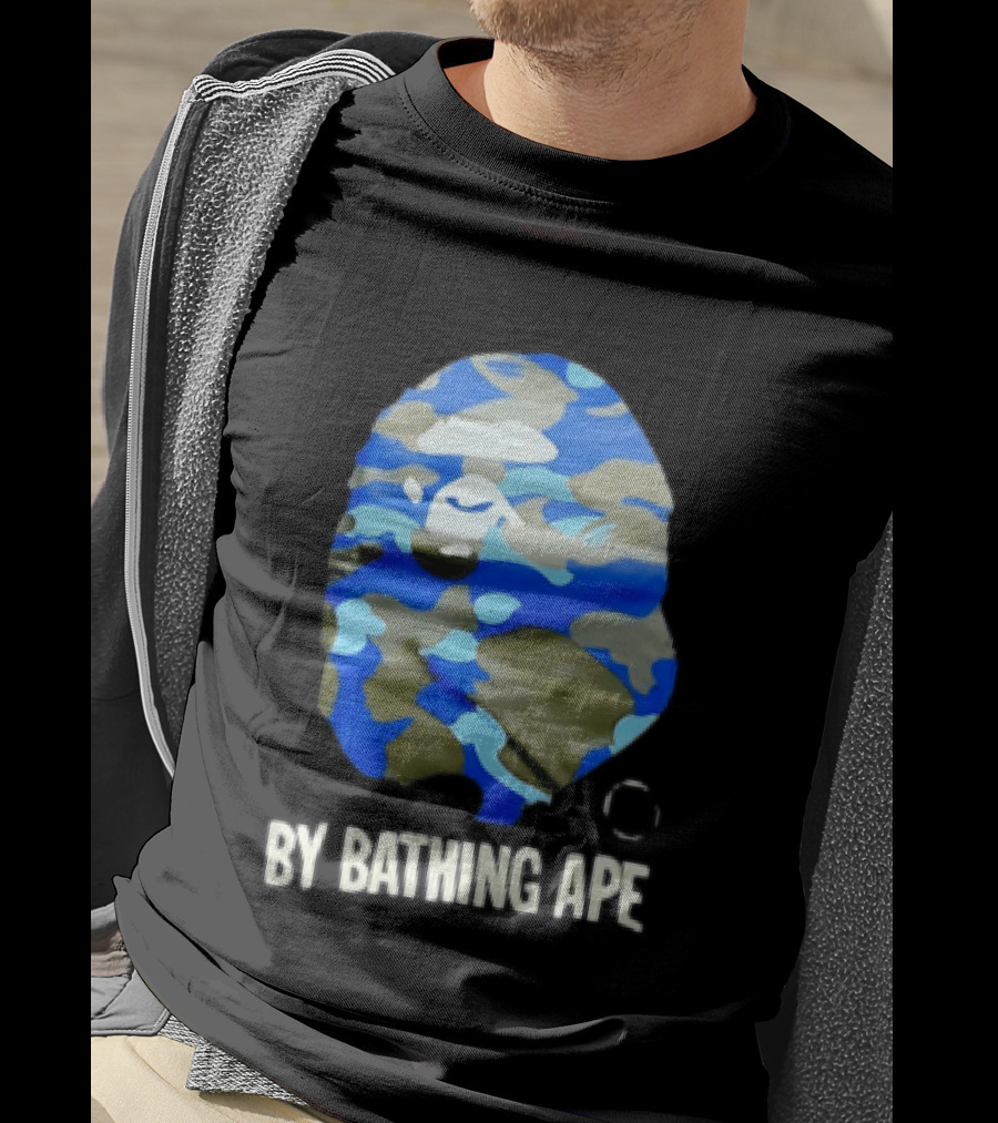 By Bathing APE Camouflage Blue Green T-Shirt
