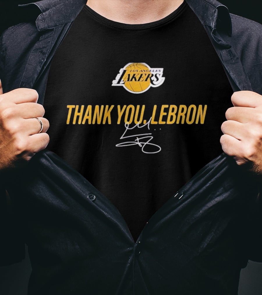 Los Angeles Lakers Thank You LeBron Signature T-Shirt