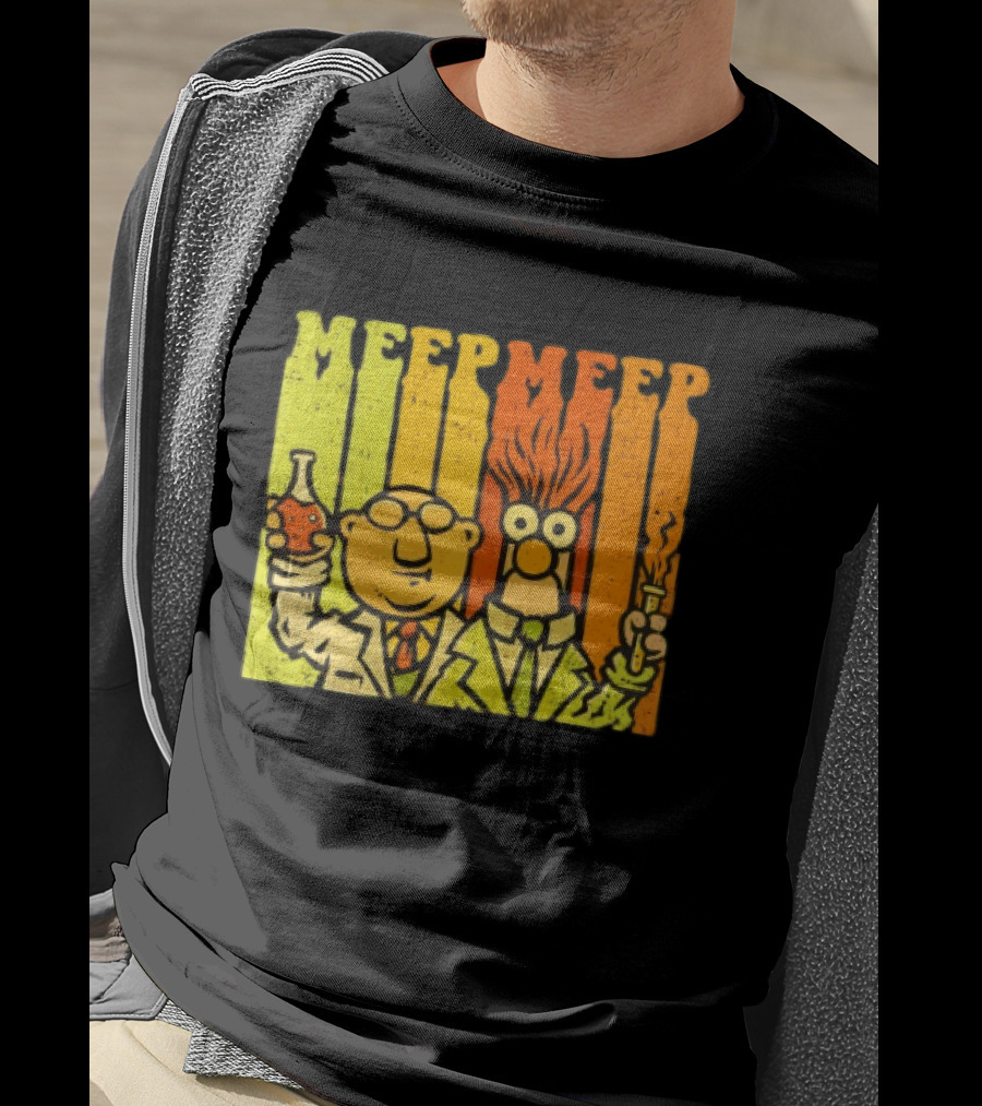 Dr. Bunsen Honeydew And Beaker Meep Meep Retro Chemistry Duo T-Shirt