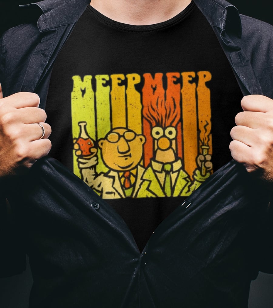 Dr. Bunsen Honeydew And Beaker Meep Meep Retro Chemistry Duo T-Shirt