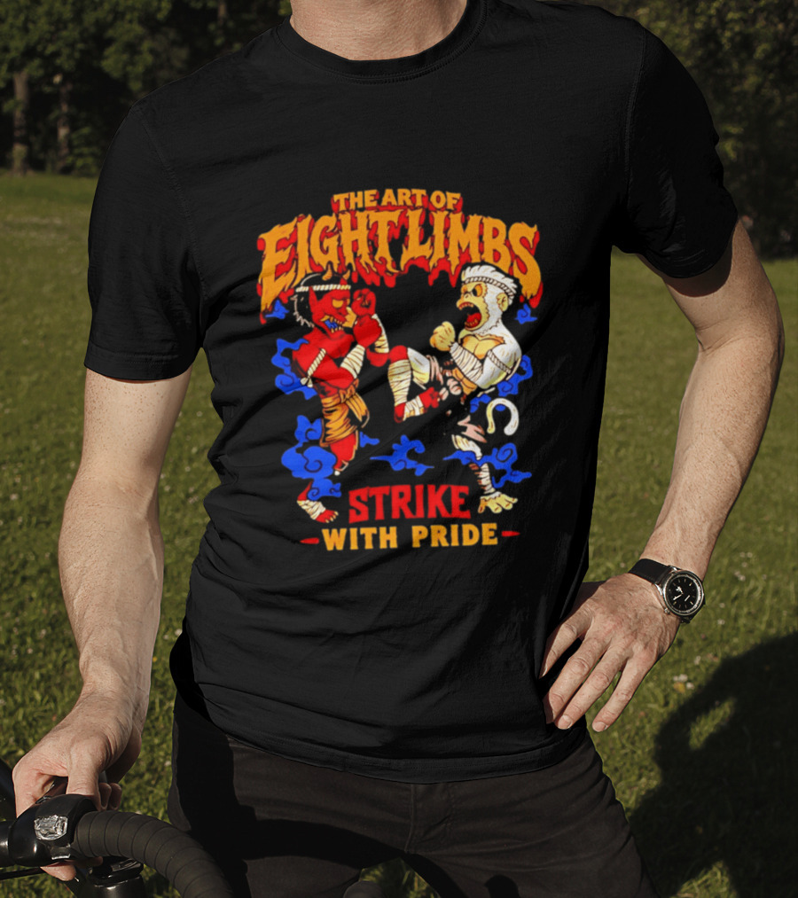 The Art Of Eight Limbs Strike With Pride Muay Thai Oni Hanuman T-Shirt