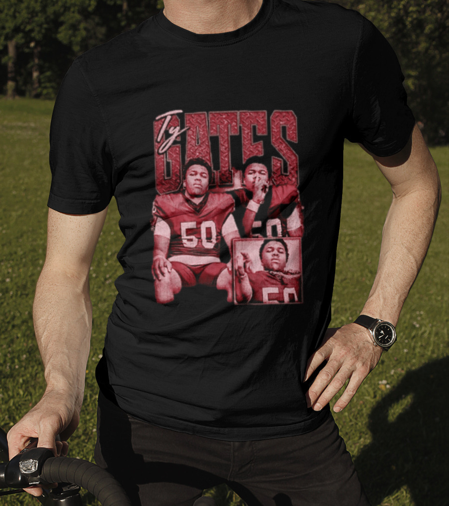 Ty Gates Football Player Sports Athlete Number 50 T-Shirt