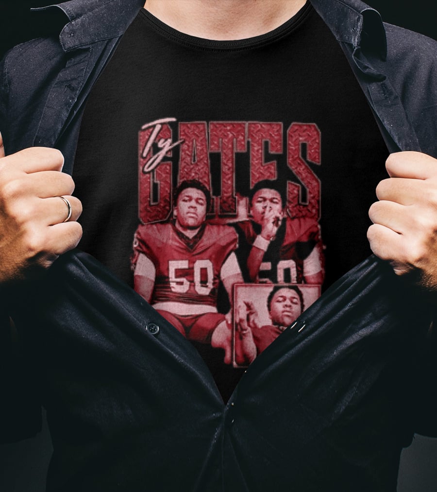 Ty Gates Football Player Sports Athlete Number 50 T-Shirt