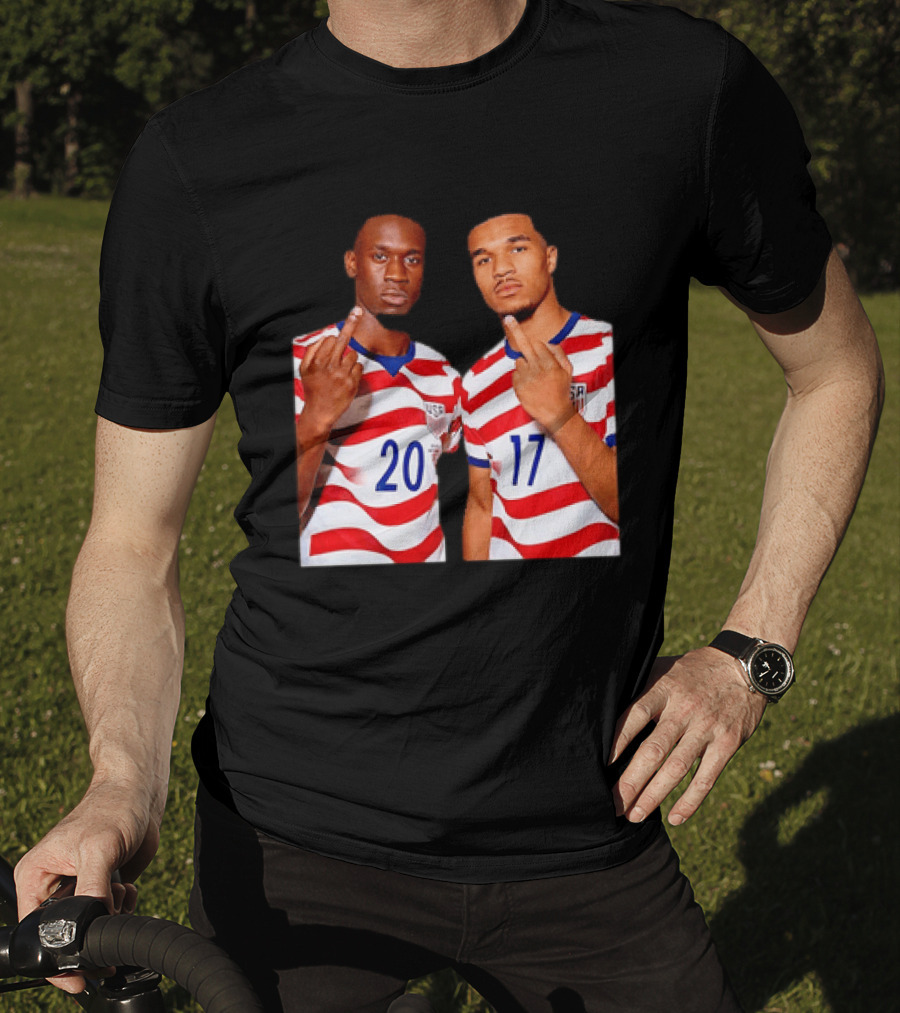 Folarin Balogun Malik Tillman USA National Team Middle Finger T-Shirt