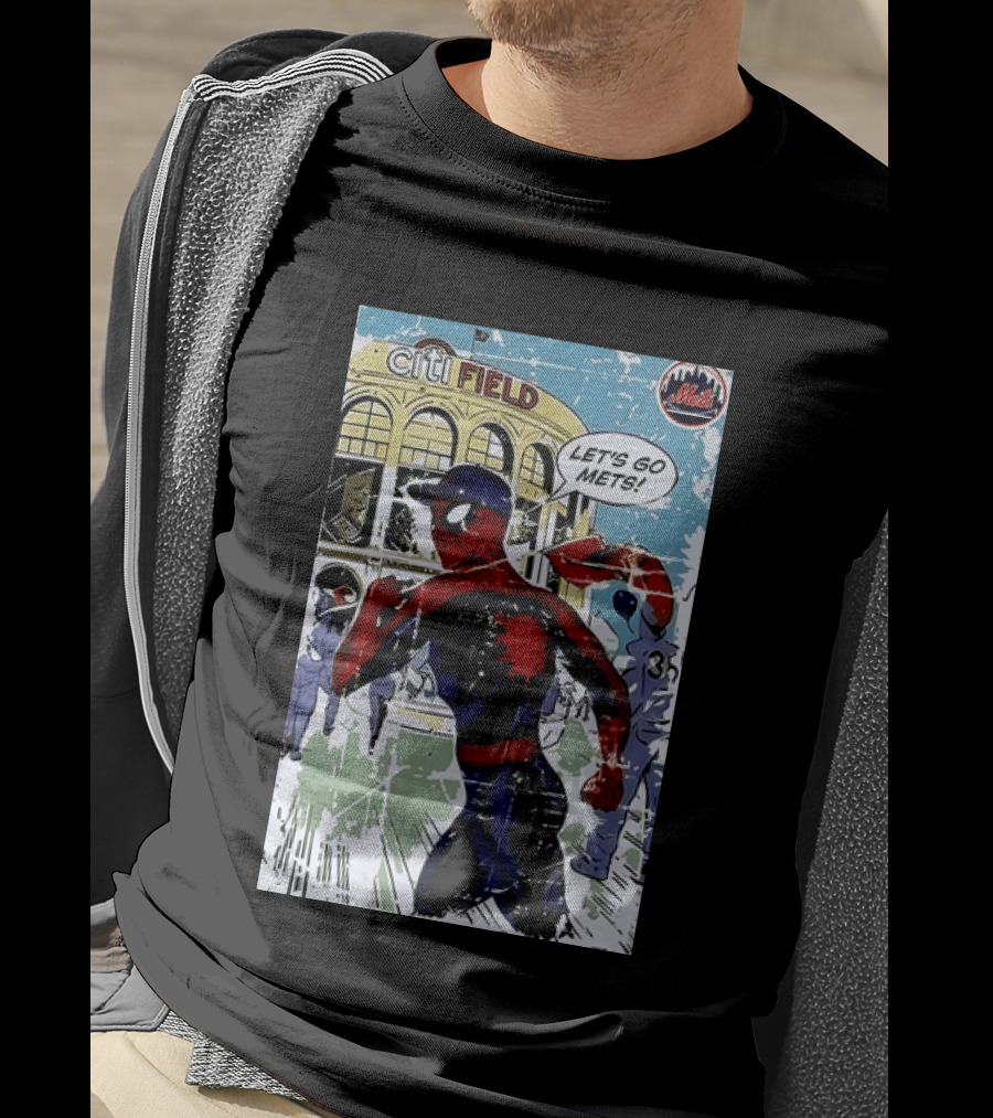 Citi Field New York Mets Spider Man Let's Go Mets 2026 T-Shirt