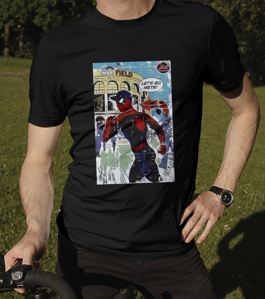 Citi Field New York Mets Spider Man Let's Go Mets 2026 T-Shirt
