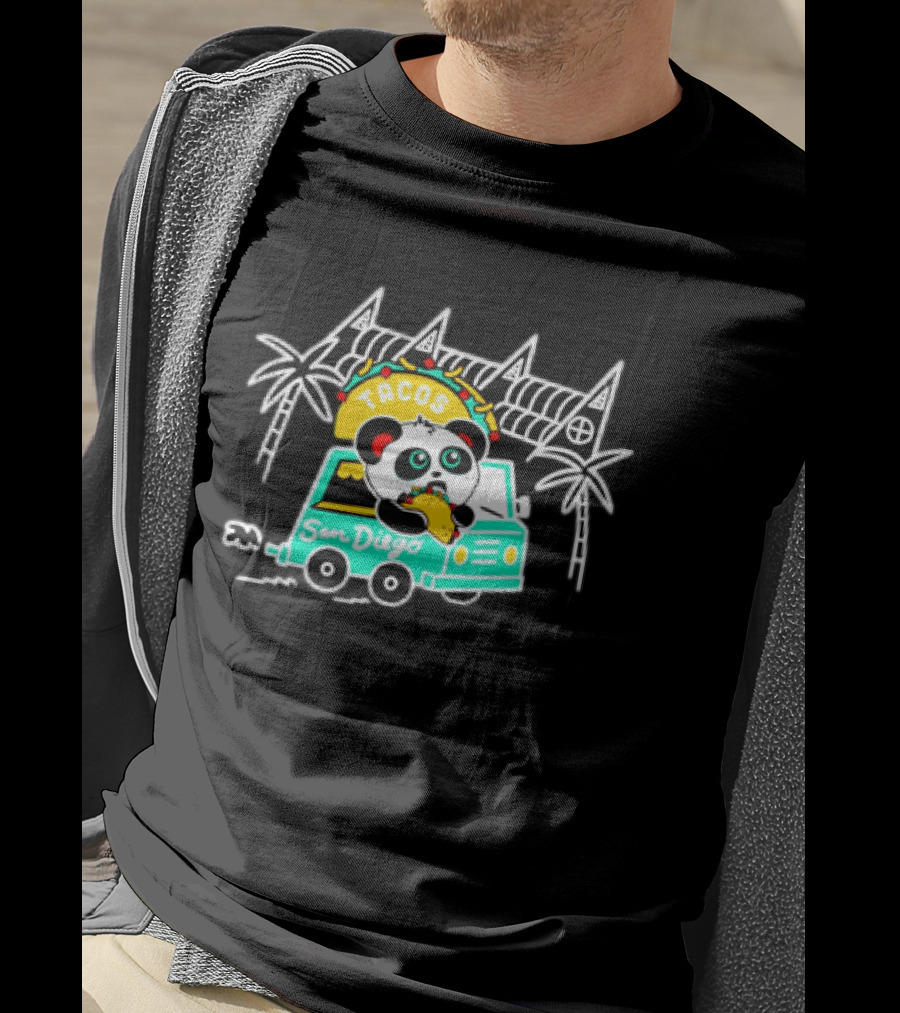 Tacos San Diego Panda Food Truck Adventure T-Shirt