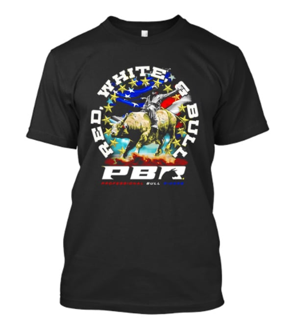 PBR Professional Bull Riders Red White And Bull Stars And Stripes T-Shirt