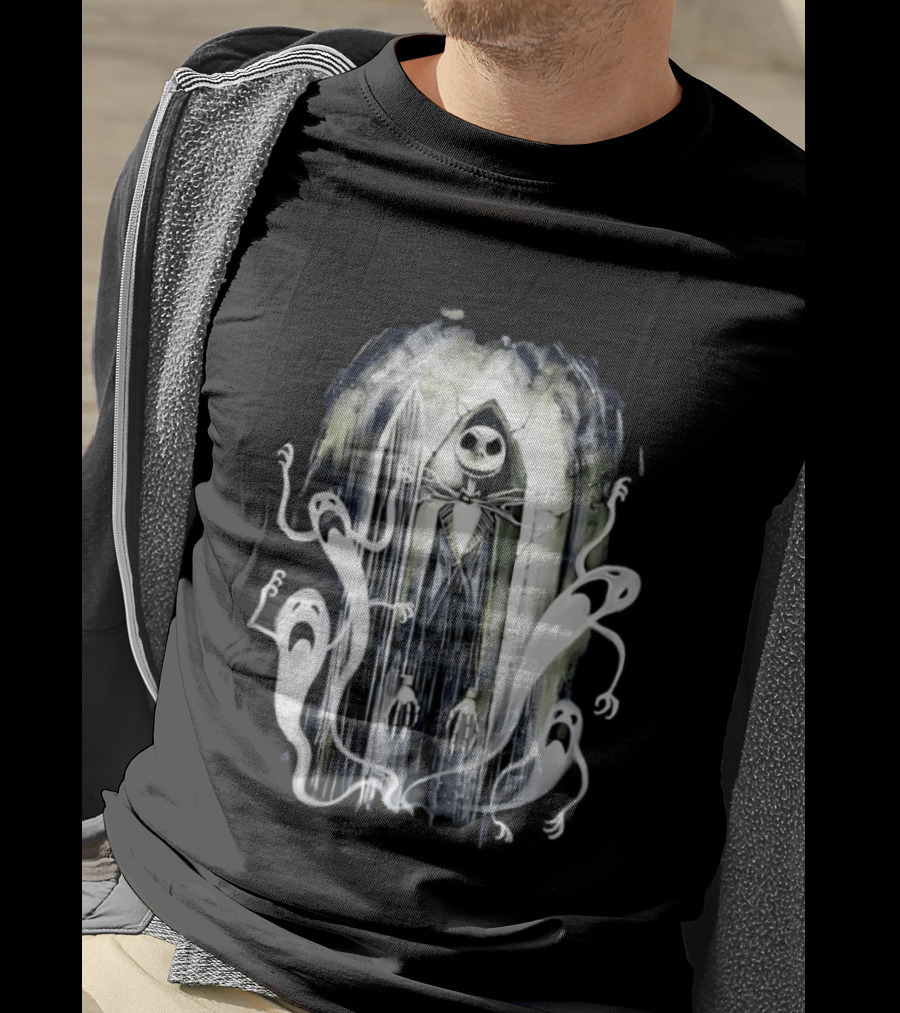 Jack Skellington The Nightmare Before Christmas Ghosts Arched Doorway T-Shirt