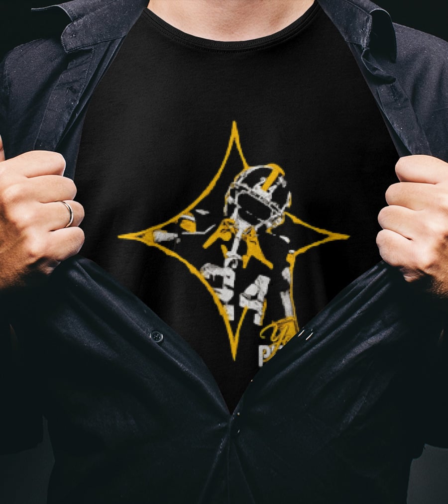 Joey Porter Jr Young Peezy Pittsburgh Steelers Distressed Starburst T-Shirt