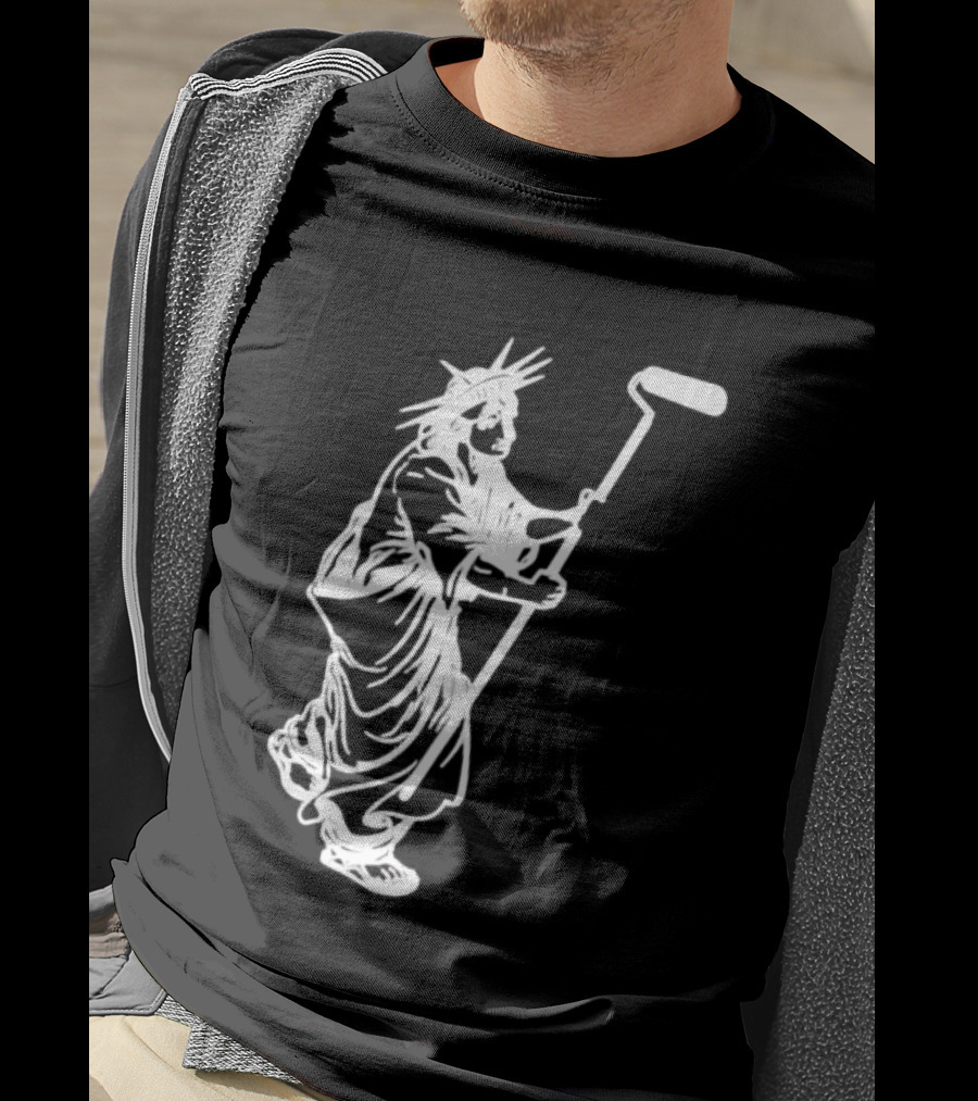 Statue Of Liberty Paint Roller Meme T-Shirt