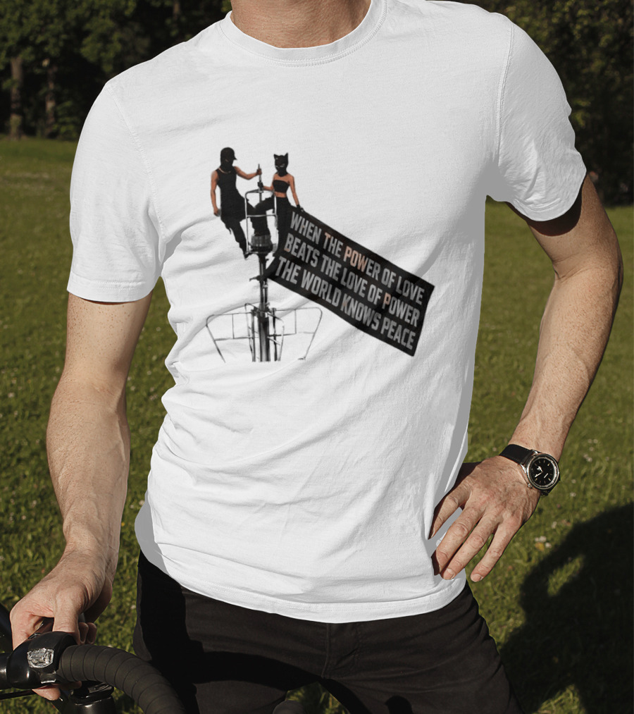 Angela Nikolau Ivan Beerkus Empire State Building Power Of Love Overpowering Love Of Power T-Shirt