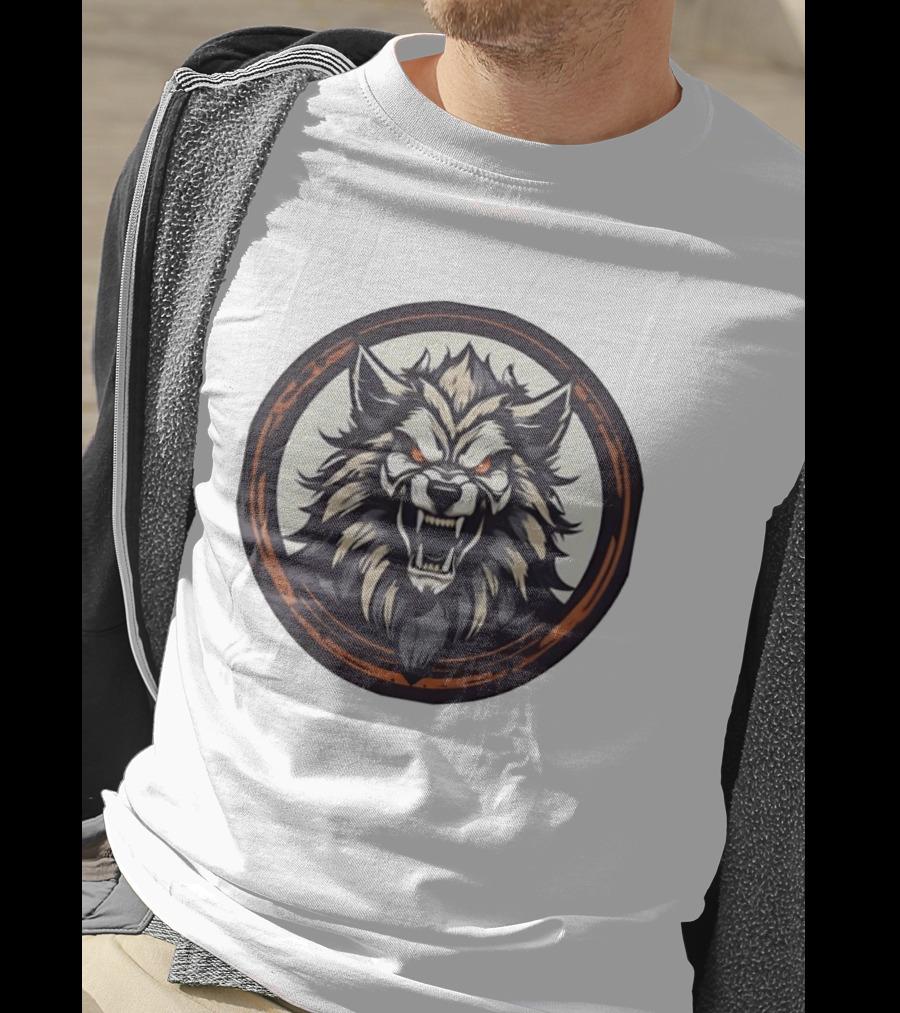 Angry Werewolf Head Fierce Wild Beast T-Shirt