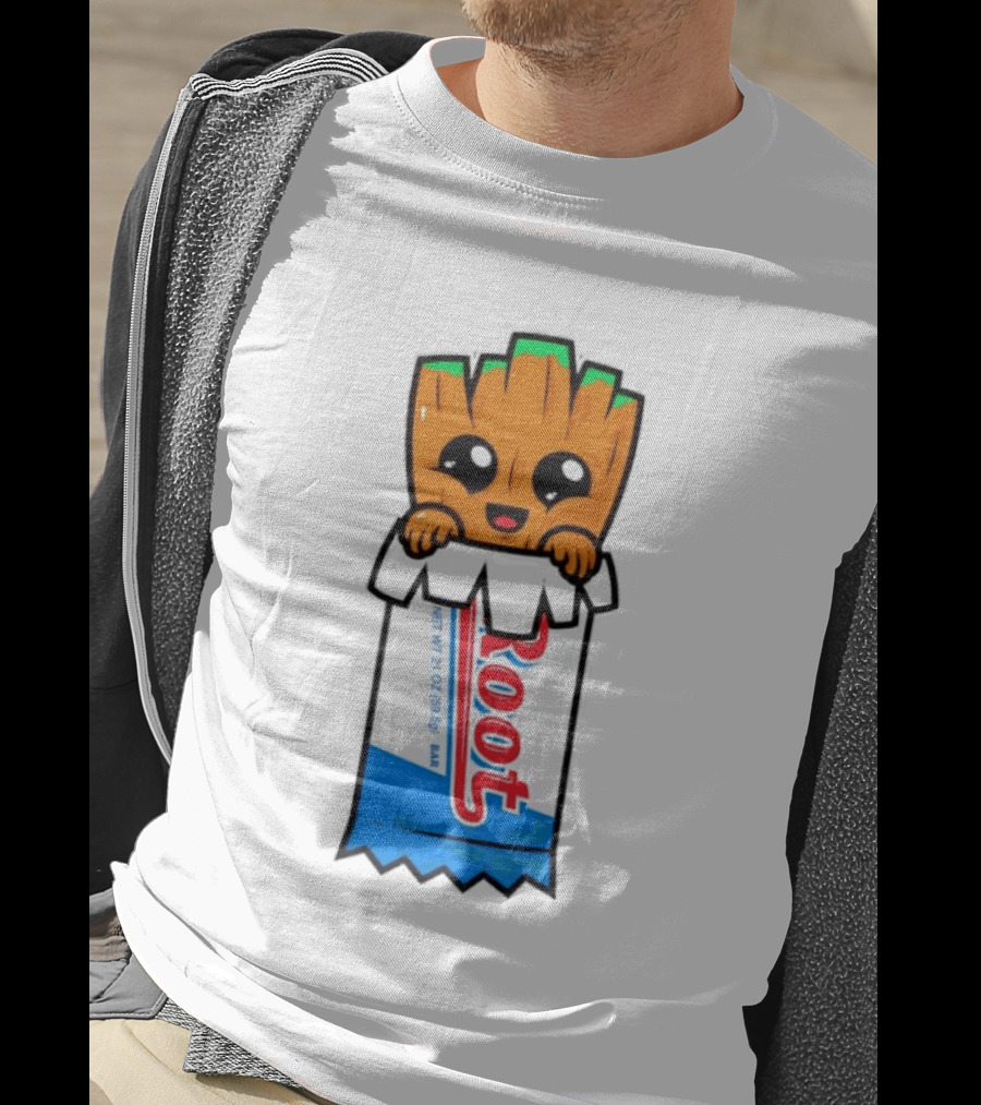 Baby Groot Guardians Of The Galaxy Root Candy Cartoon T-Shirt