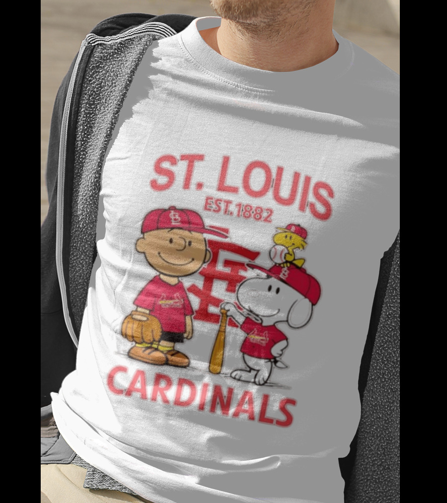 St. Louis Cardinals Est 1882 Charlie Brown Snoopy Woodstock MLB T-Shirt