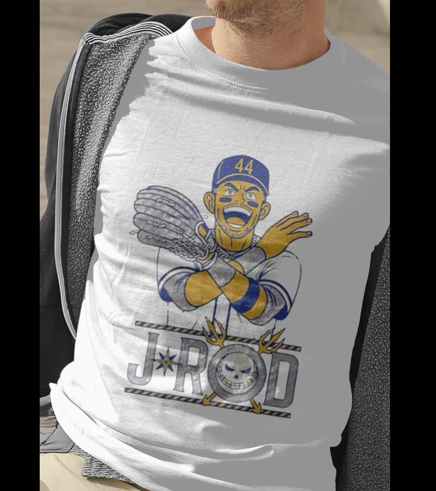 J Rod No Fly Zone 44 Cartoon Baseball T-Shirt