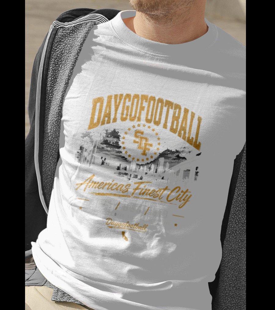Daygo Football San Diego America's Finest City 760 858 619 California SDP Stadium T-Shirt