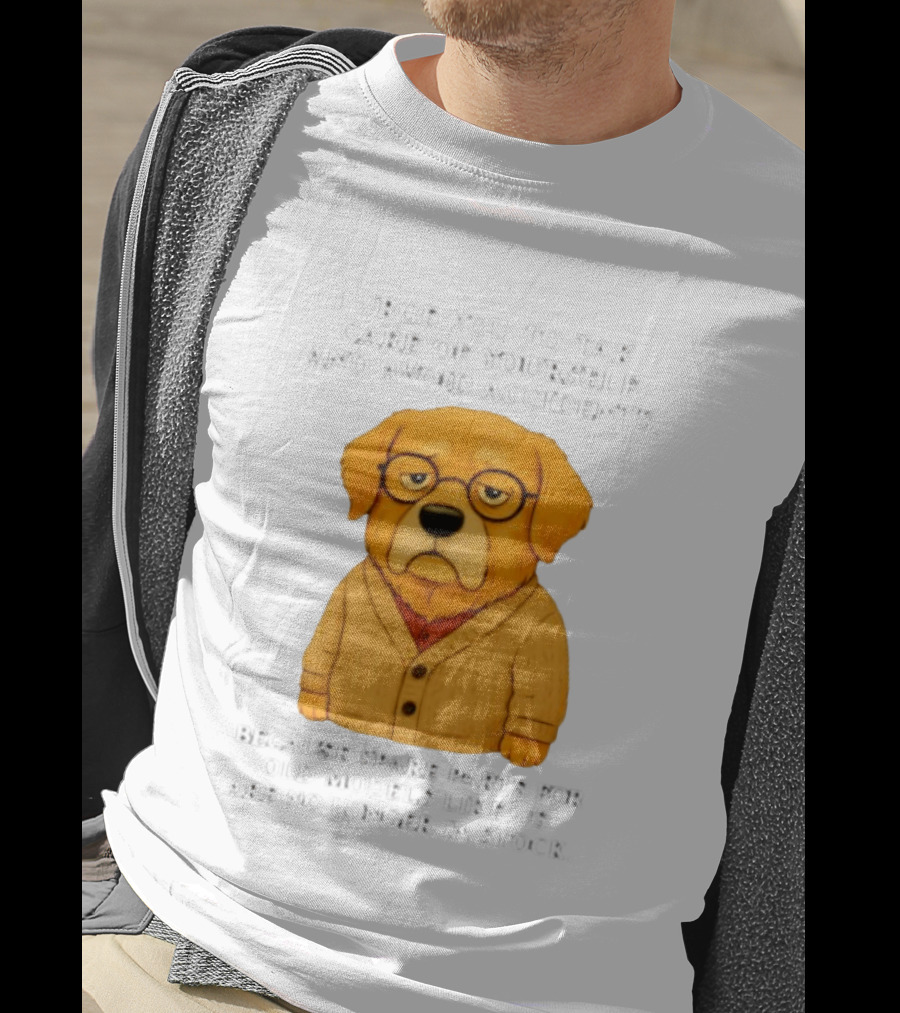 Elderly Golden Retriever Warns To Avoid Accidents Spare Parts For Old Models Not In Stock T-Shirt
