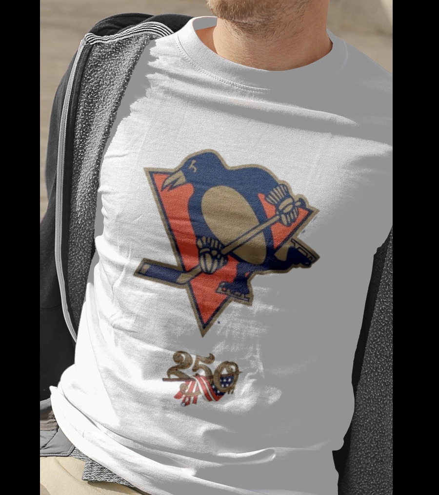 Pittsburgh Penguins 250 Logo Vintage Hockey Anniversary T-Shirt