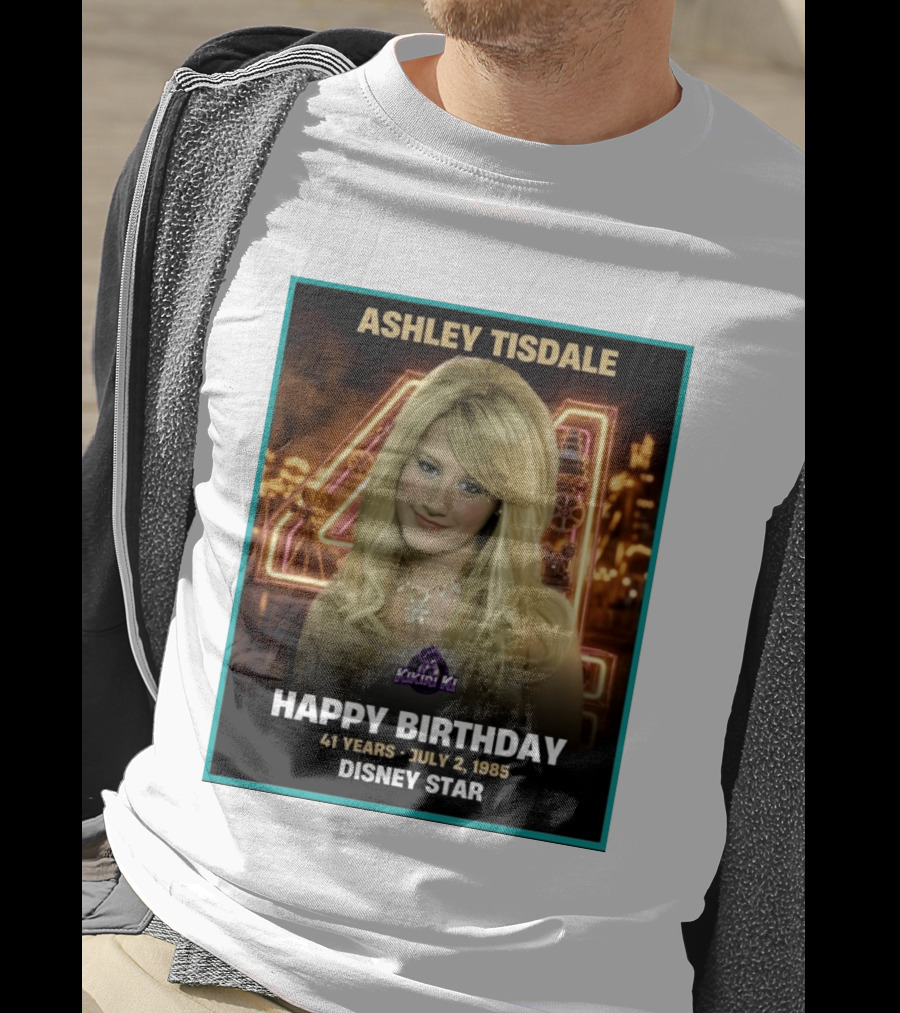 Ashley Tisdale Happy Birthday 41 Years July 2 1985 Disney Star T-Shirt