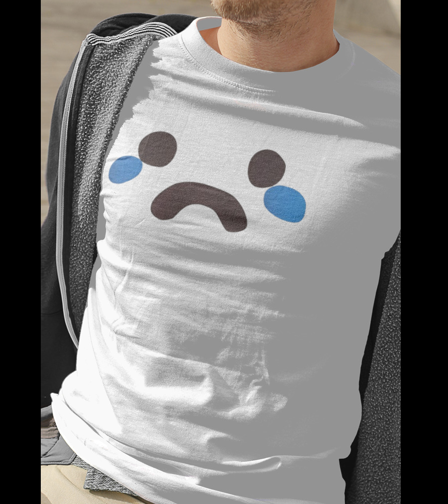 Crying Poop Emoji Blue Tears Sad Face T-Shirt
