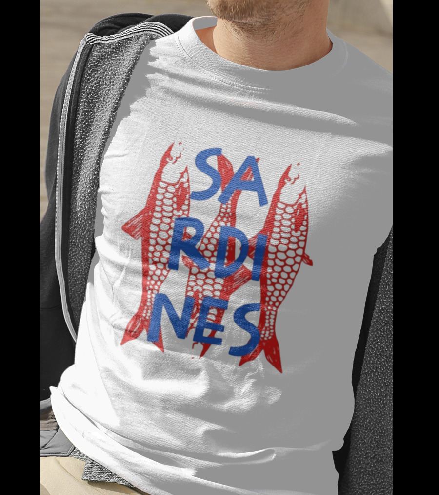 Sardines Tinned Fish Red Blue T-Shirt