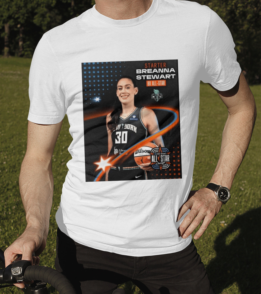 Starter Breanna Stewart 8X All Star New York Liberty AT&T WNBA All Star Chicago T-Shirt