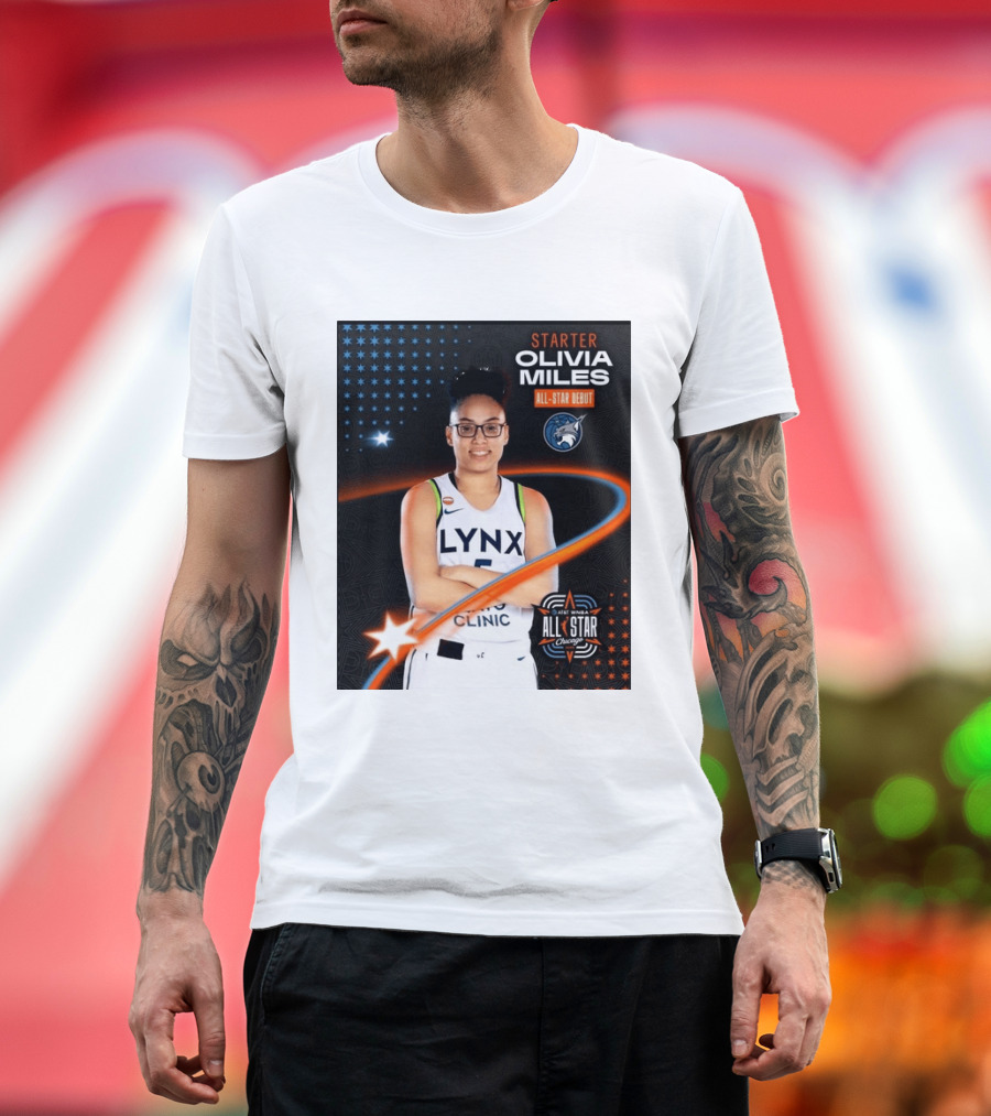 Starter Olivia Miles All Star Debut Lynx AT&T WNBA All Star Chicago T-Shirt