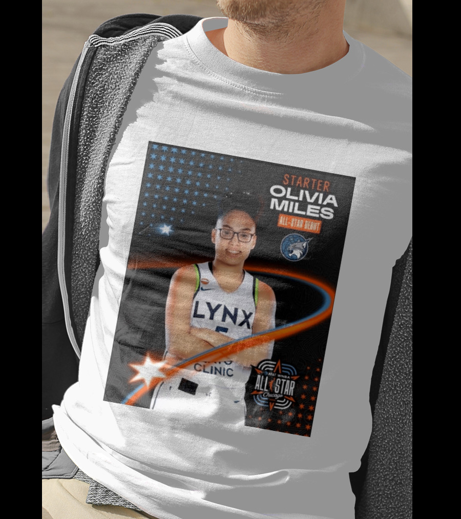 Starter Olivia Miles All Star Debut Lynx AT&T WNBA All Star Chicago T-Shirt