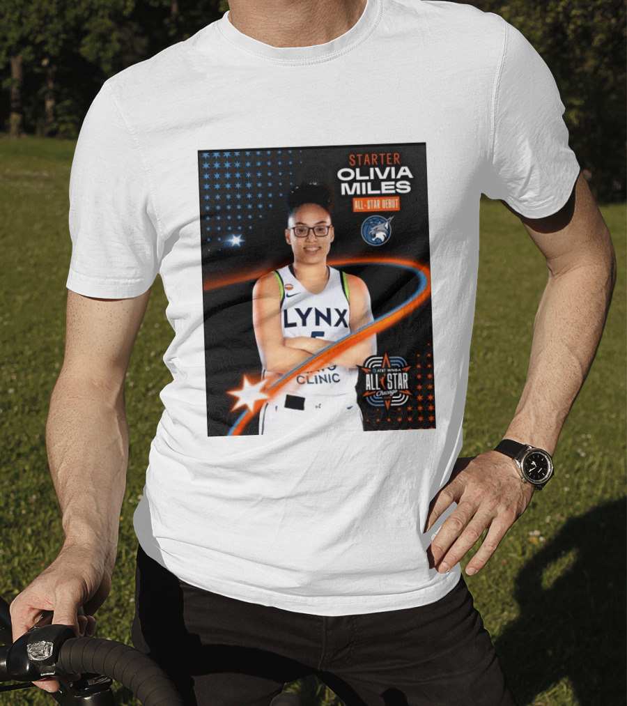 Starter Olivia Miles All Star Debut Lynx AT&T WNBA All Star Chicago T-Shirt