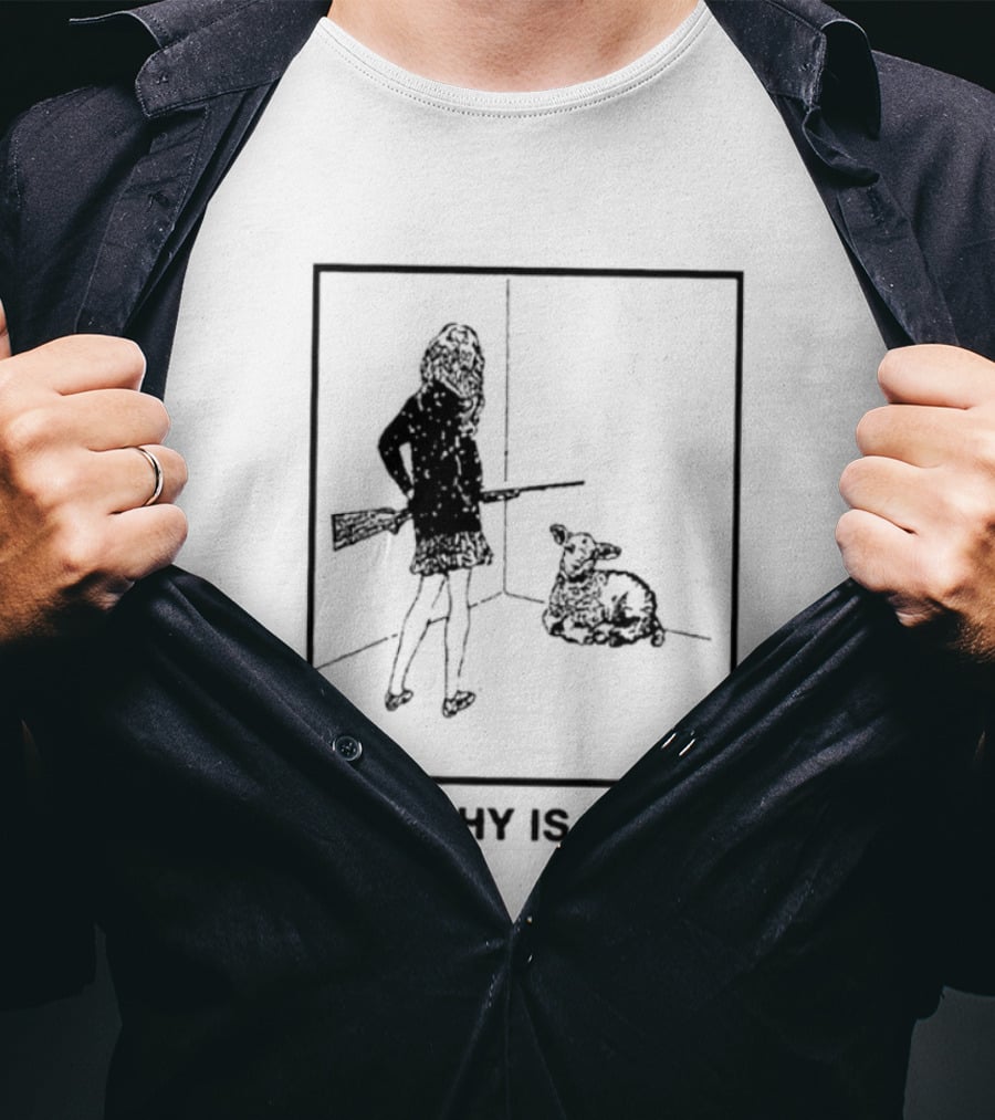 Sympathy Is A Knife Dark Silhouette Holding Object Next To Seated Figure T-Shirt
