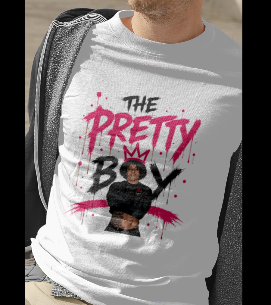 The Pretty Boy Jay King Crop Top With Pink Crown And Dripping Letters T-Shirt