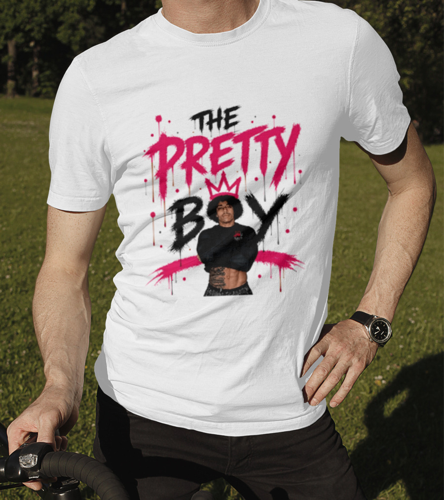 The Pretty Boy Jay King Crop Top With Pink Crown And Dripping Letters T-Shirt