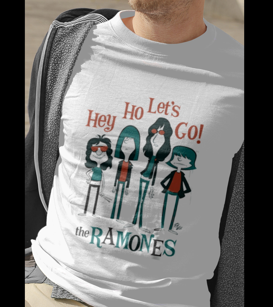 The Ramones Hey Ho Let's Go Cartoon Band Members T-Shirt