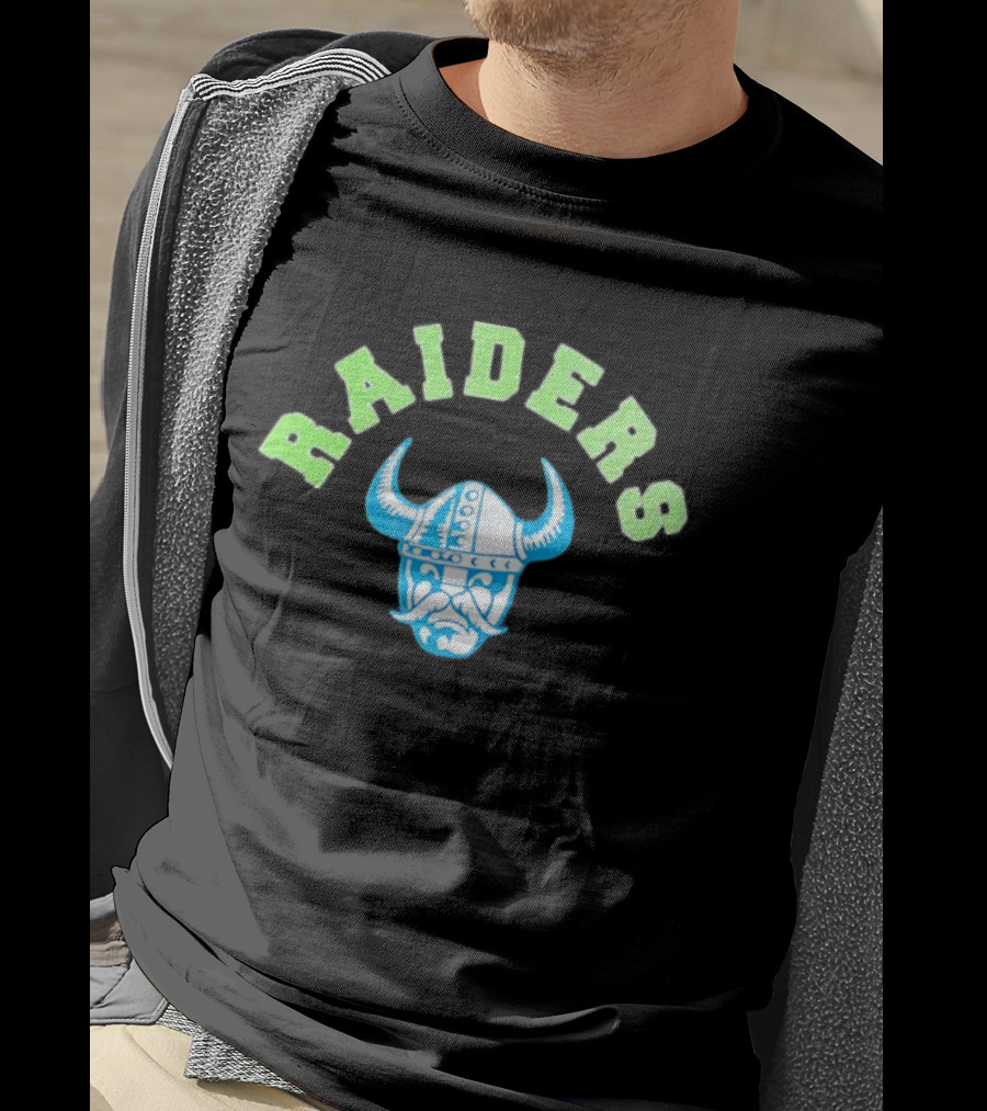Viking Raiders Horned Helm Front View T-Shirt