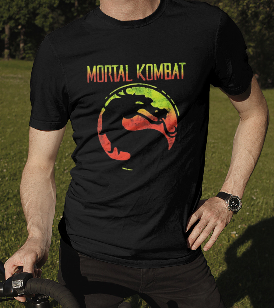 Mortal Kombat Yellow And Red Dragon T-Shirt