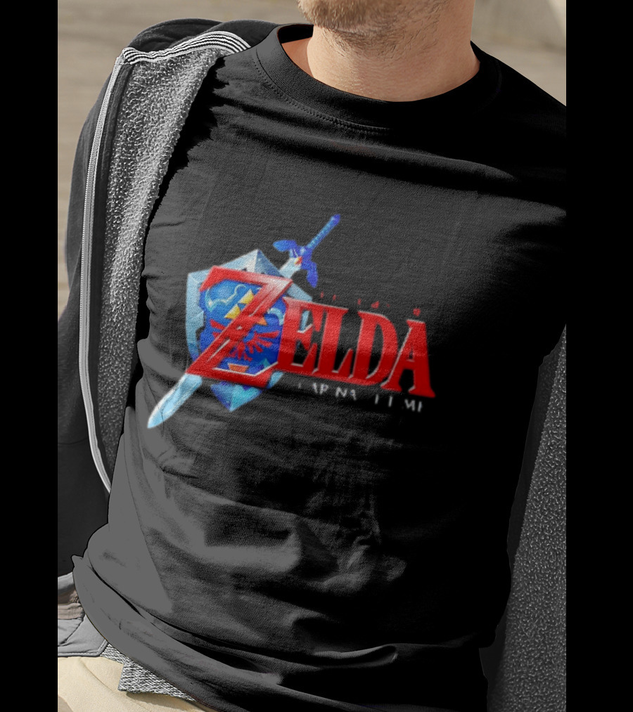 The Legend Of Zelda Ocarina Of Time Shield Sword T-Shirt
