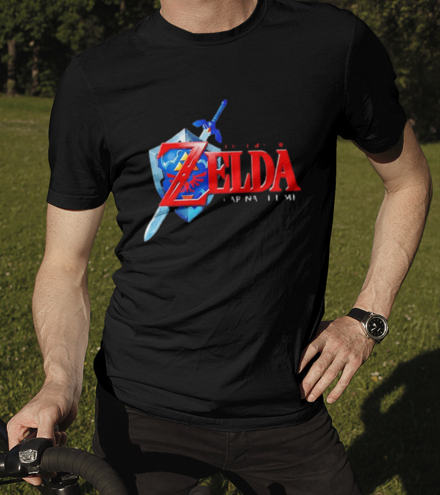 The Legend Of Zelda Ocarina Of Time Shield Sword T-Shirt