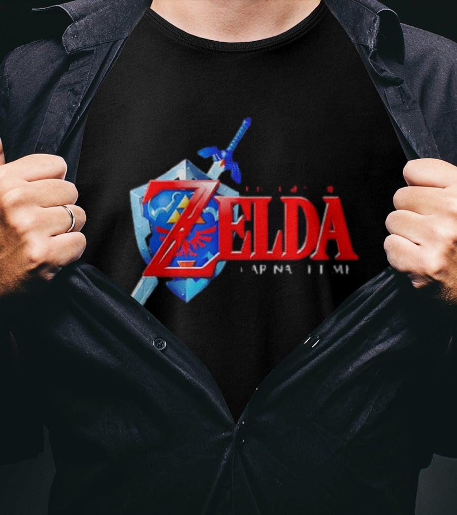 The Legend Of Zelda Ocarina Of Time Shield Sword T-Shirt