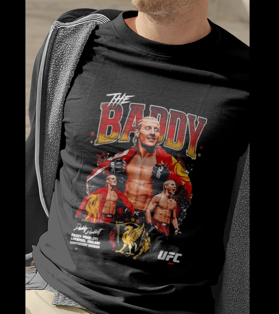 Paddy Pimblett The Baddy UFC Liverpool FC Crest T-Shirt