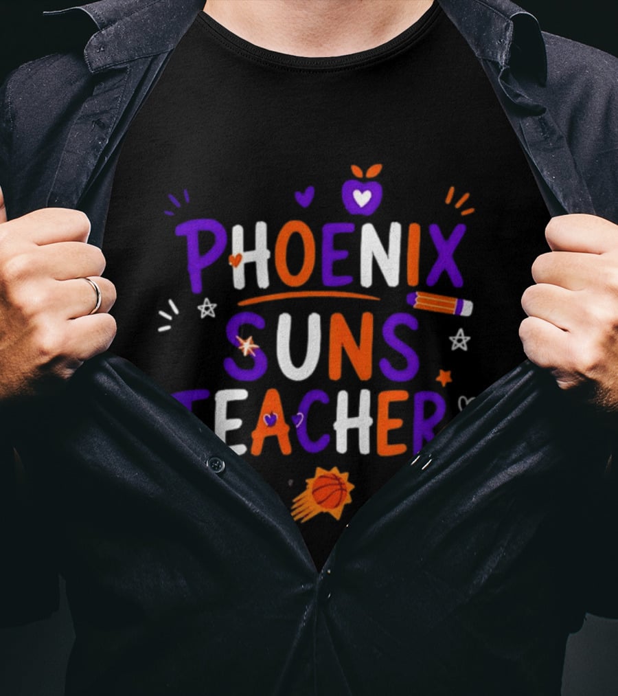 Phoenix Suns Teacher Back To School Basketball NBA T-Shirt
