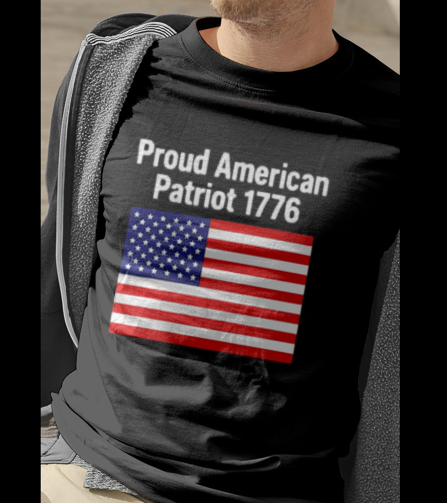 Proud American Patriot 1776 USA Flag T-Shirt