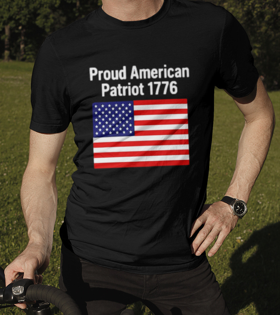 Proud American Patriot 1776 USA Flag T-Shirt