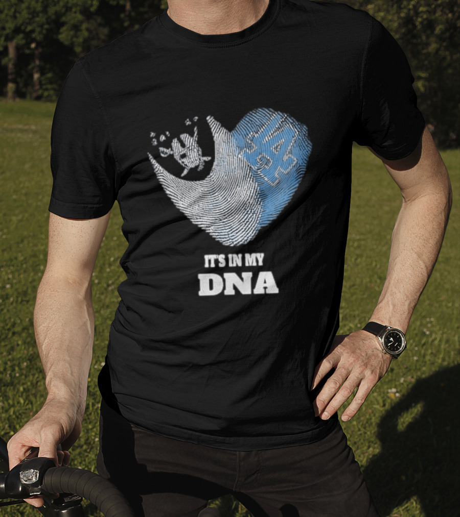 Los Angeles Raiders Dodgers Fingerprint Heart It's In My DNA T-Shirt