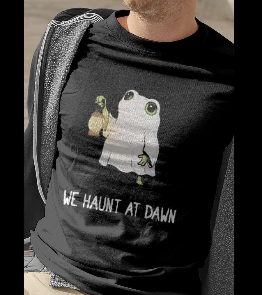 We Haunt At Dawn Ghost Frog Lantern T-Shirt