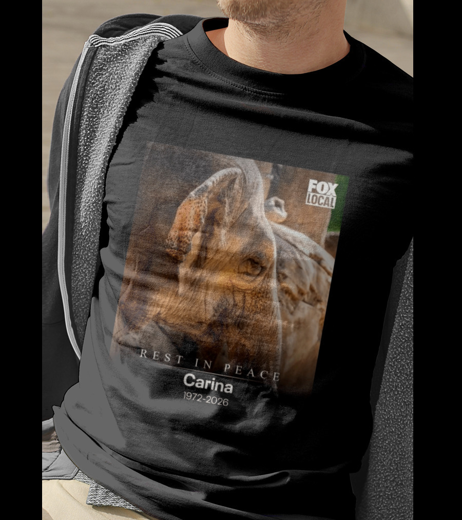 Rest In Peace Carina 1972 2026 Elephant Fox Local Memorial T-Shirt